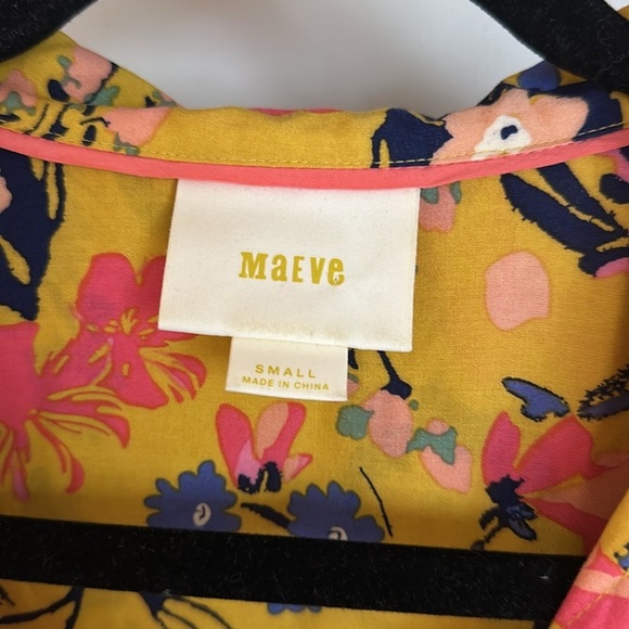 Maeve Anthropologie Raffine Yellow Floral Top - Picture 3 of 4